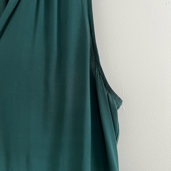 GAP Teal Sleeveless Ruffle Neck Mini Dress Size M | Like New - Picture 4 of 10